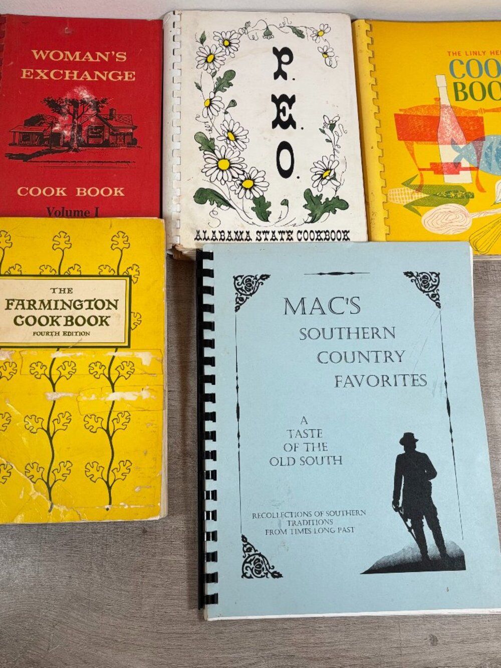 Vintage Southern Spiralbound Cookbook Lot